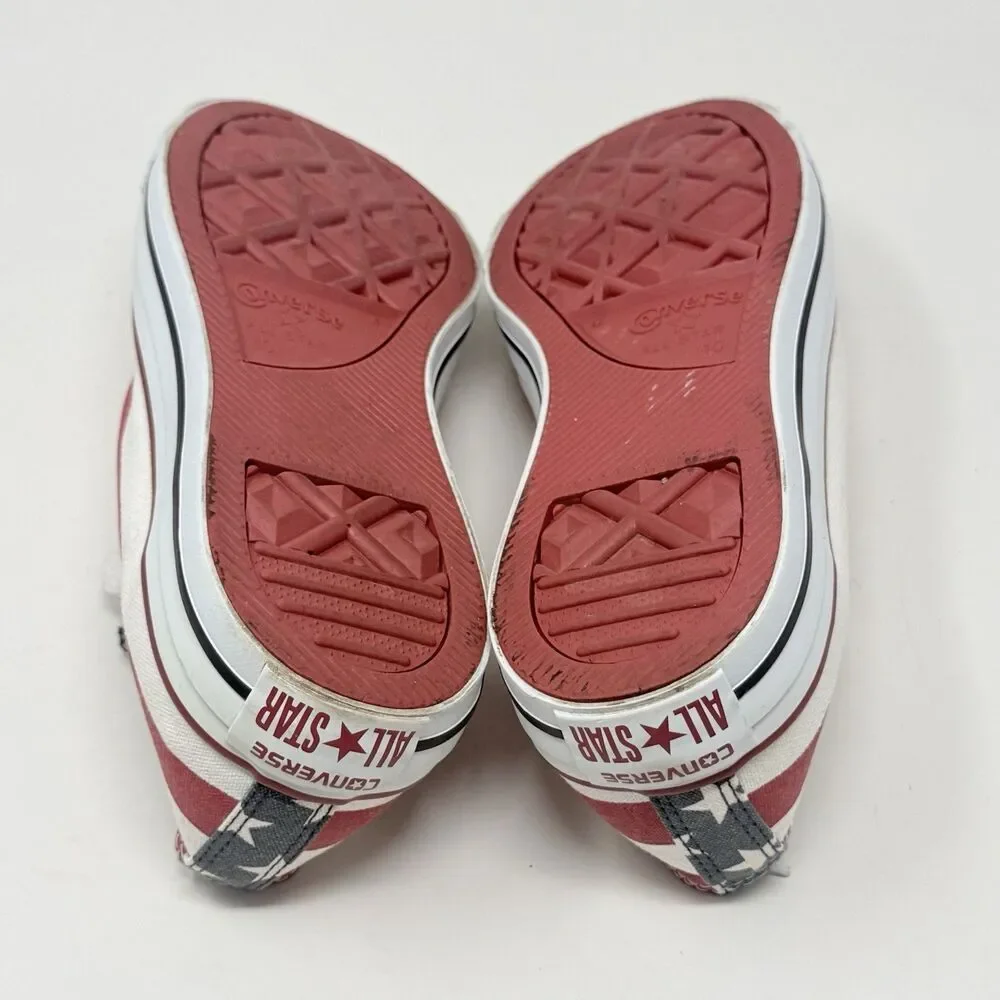 Converse Low Top Sneakers in Red, White, Black